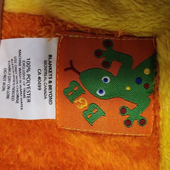 Blankets and Beyond  orange plush lovey security blanket Lizard Gecko embroidery - Picture 3 of 5